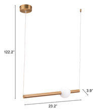 Zuo Modern Adeo Ceiling Lamp Brass