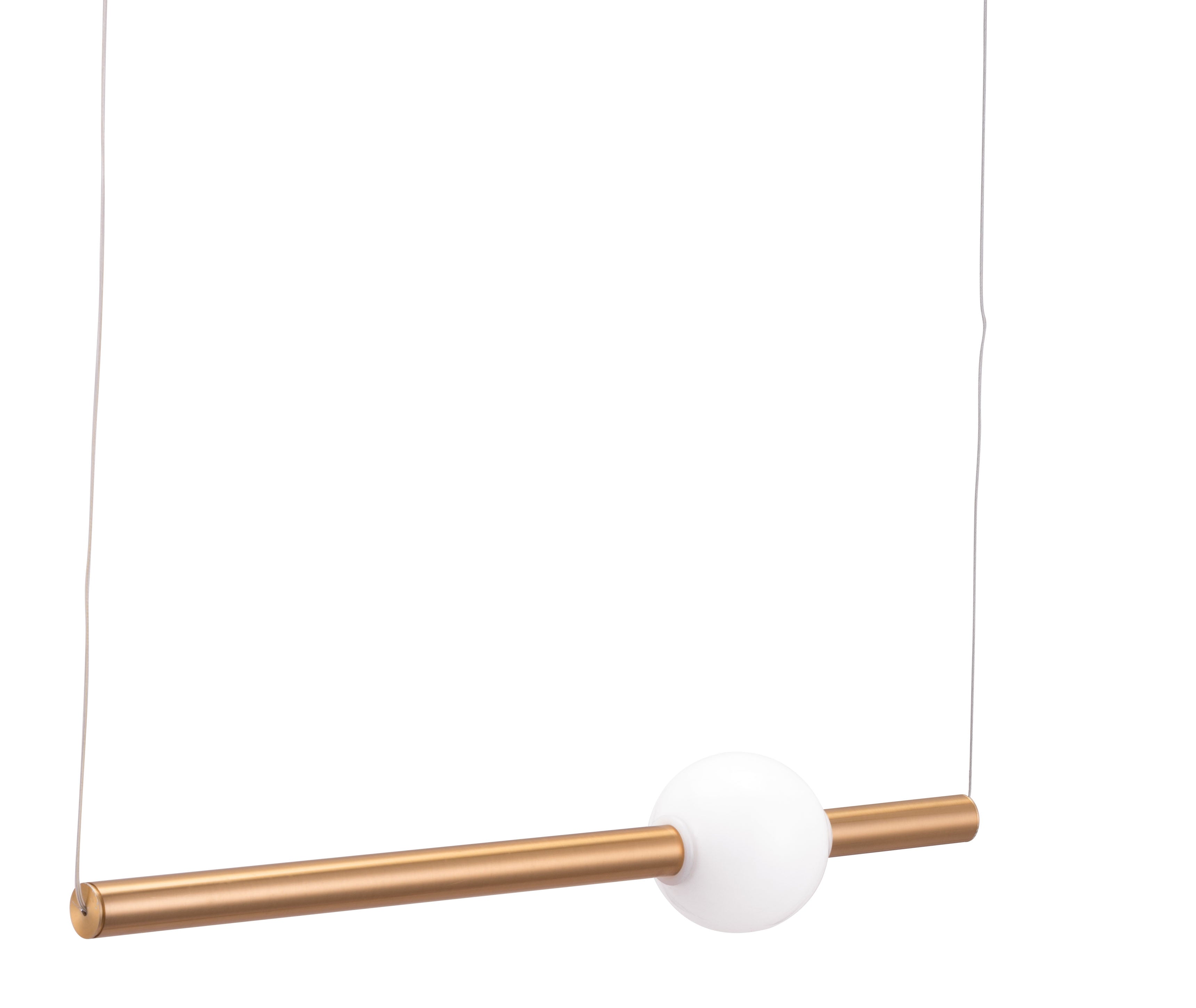 Zuo Modern Adeo Ceiling Lamp Brass
