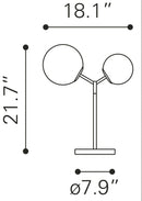 Zuo Modern Constance Table Lamp Brass