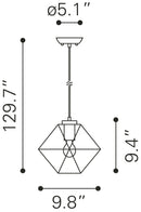 Zuo Modern Jenny Ceiling Lamp Brass