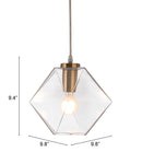 Zuo Modern Jenny Ceiling Lamp Brass