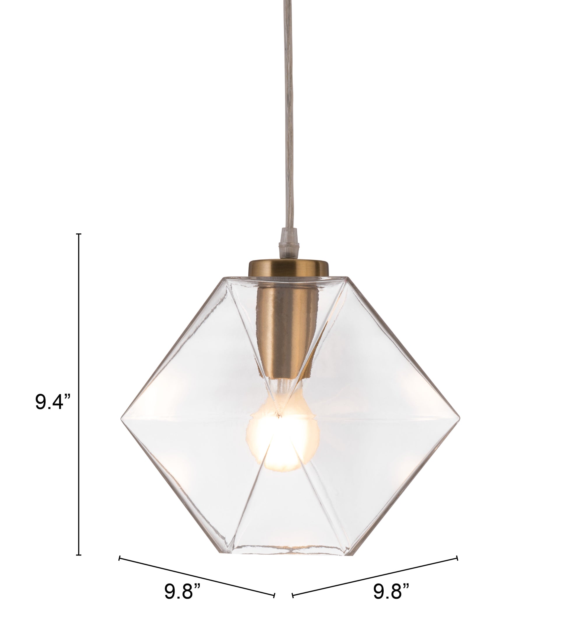 Zuo Modern Jenny Ceiling Lamp Brass