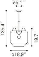 Zuo Modern Finch Ceiling Lamp Natural