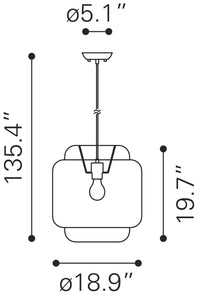 Zuo Modern Finch Ceiling Lamp Natural