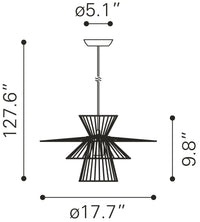 Zuo Modern Azzi Ceiling Lamp Gold