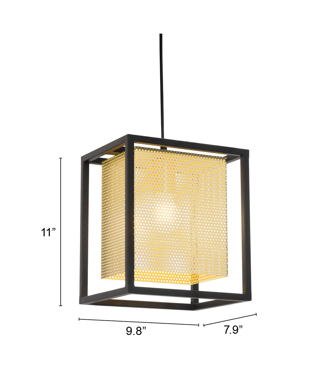 Zuo Modern Yves Ceiling Lamp Gold And Black