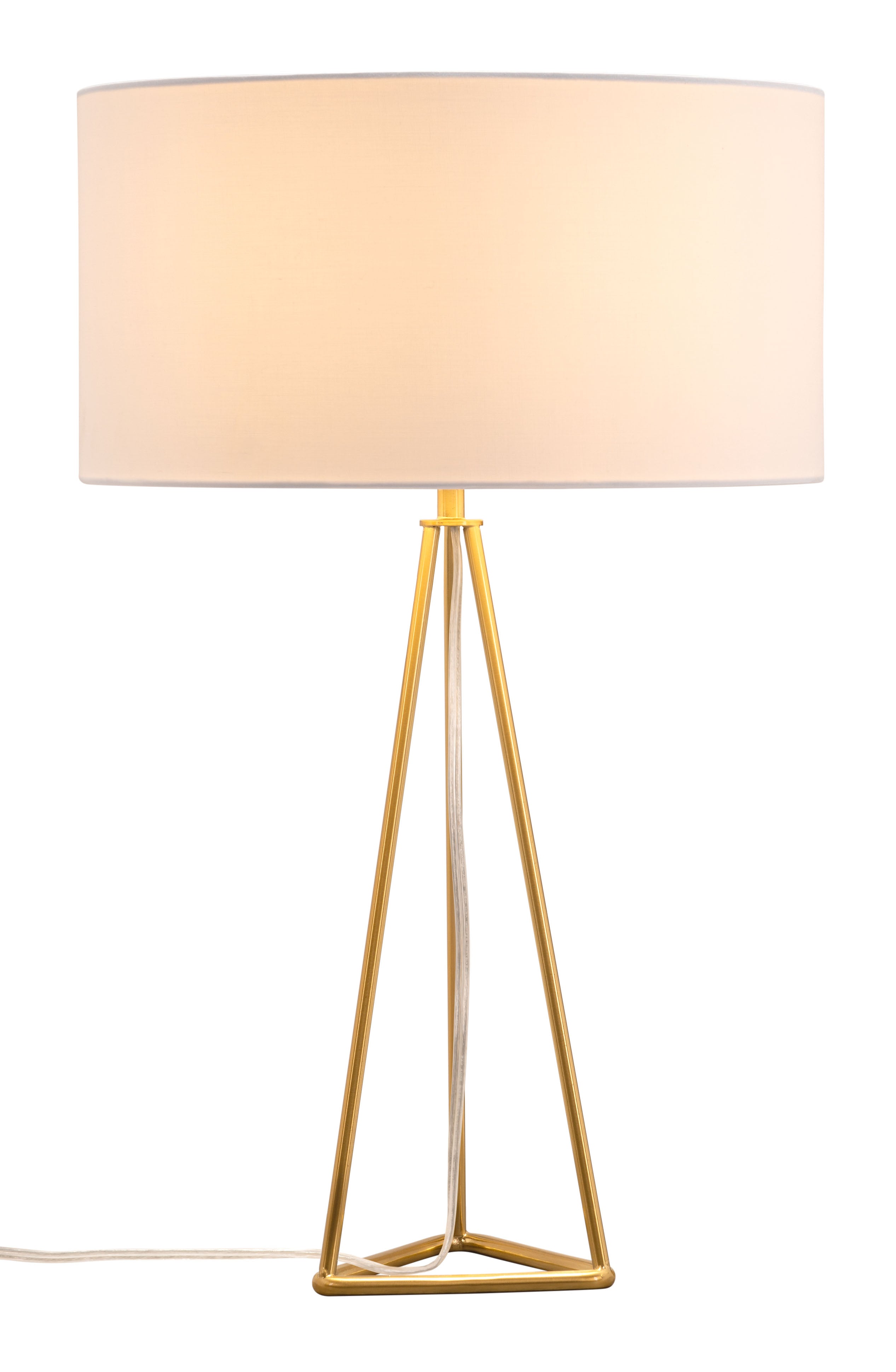 Zuo Modern Sascha Table Lamp White And Brass