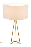 Zuo Modern Sascha Table Lamp White And Brass