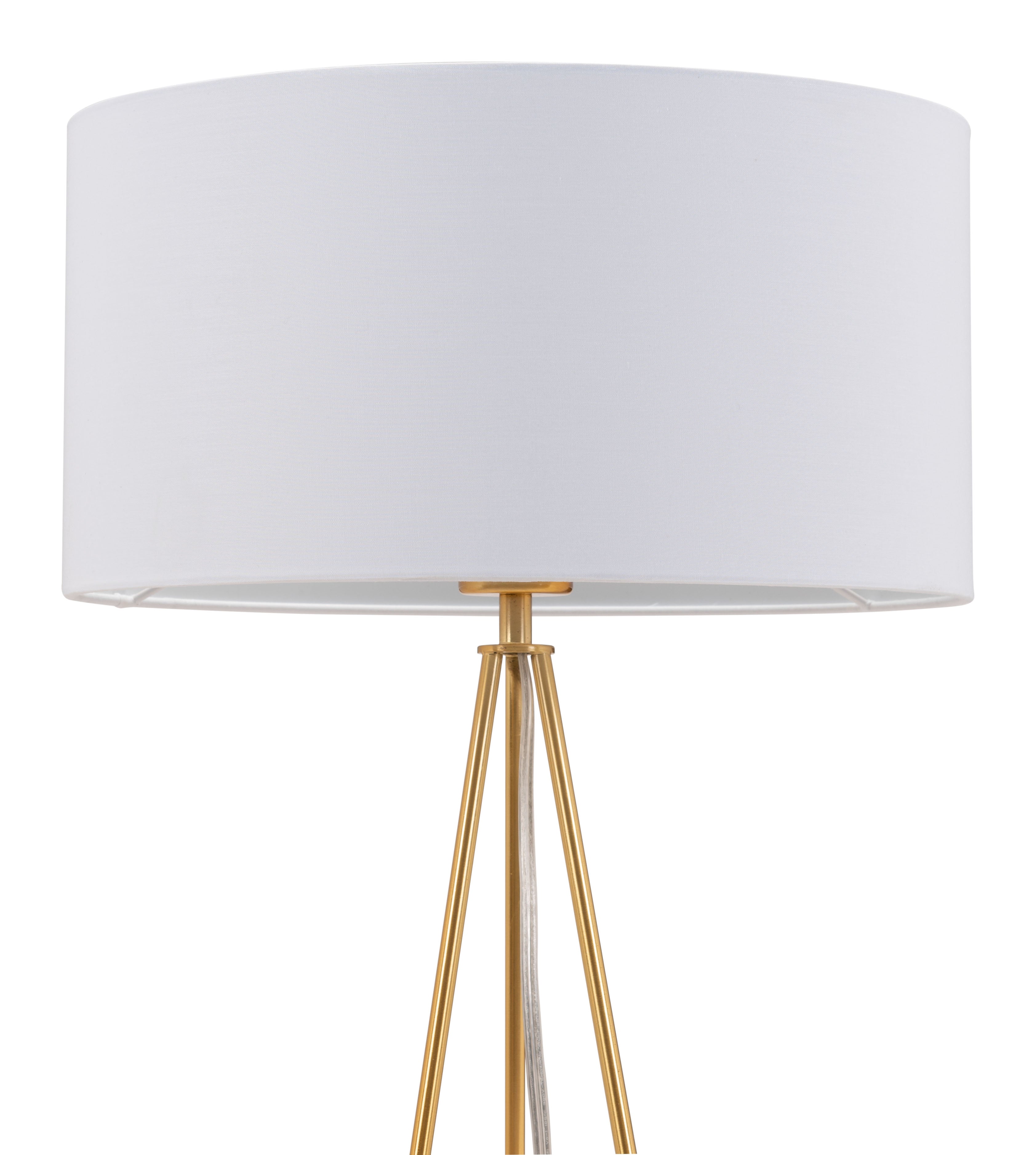 Zuo Modern Sascha Table Lamp White And Brass