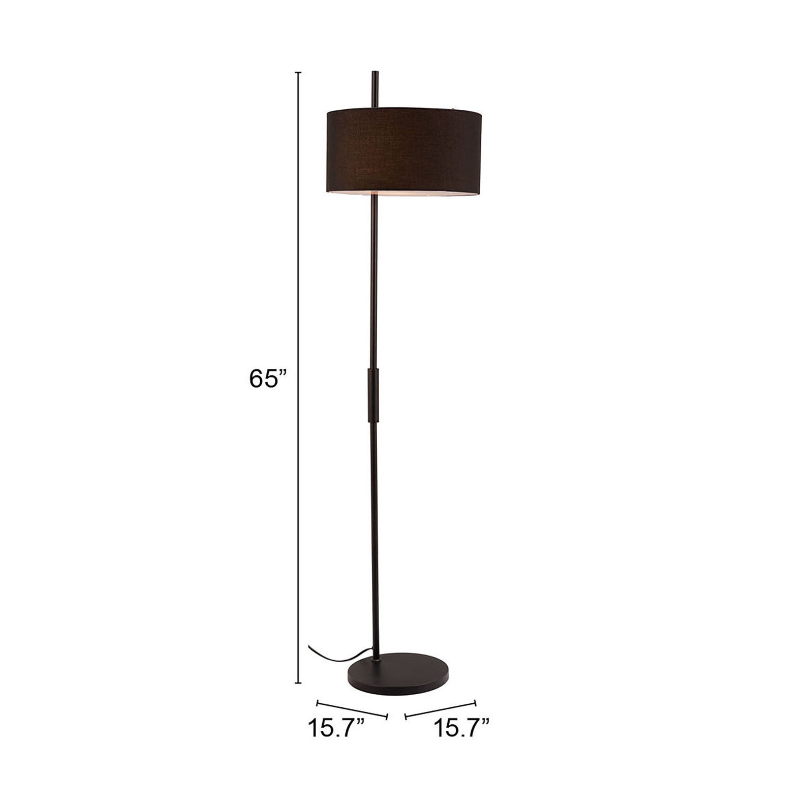 Zuo Modern Lonte Floor Lamp Black