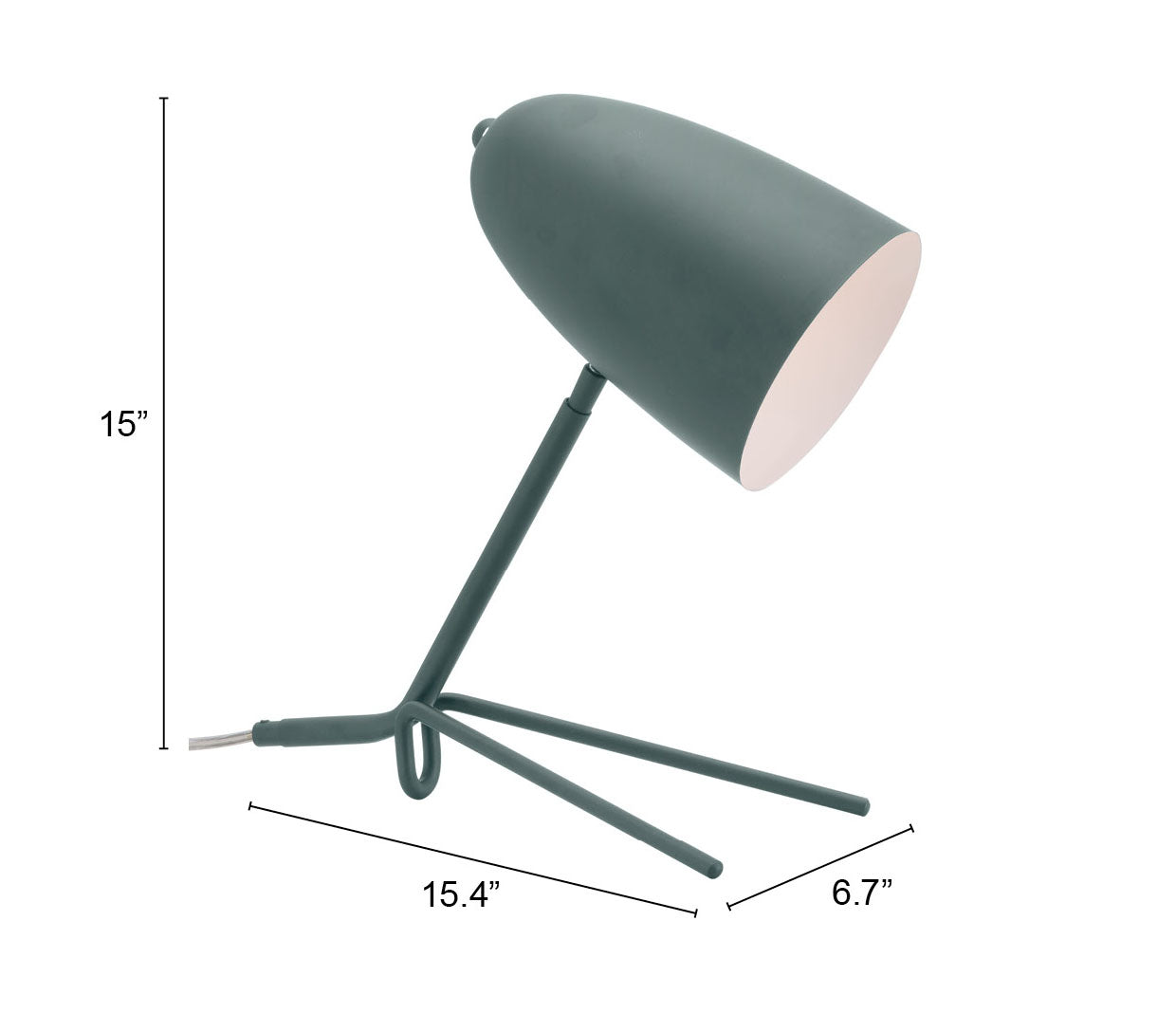 Zuo Modern Jamison Table Lamp Gray/Green