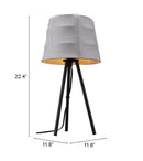 Zuo Modern Mozzi Table Lamp Gray And Black