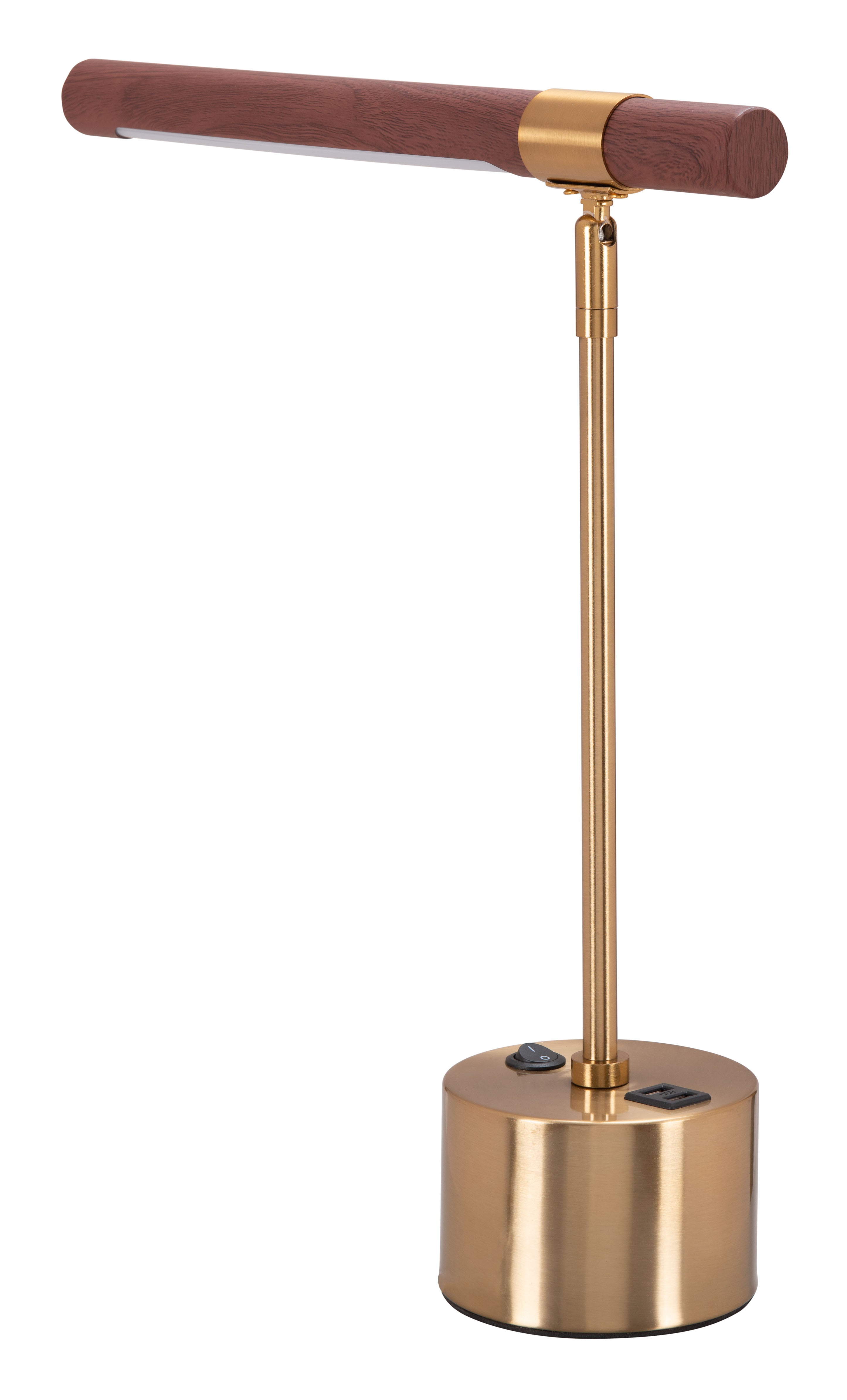 Zuo Modern Kippy Table Lamp Brown And Brass