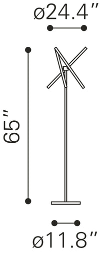 Zuo Modern Garza Floor Lamp Brass