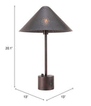 Zuo Modern Cardo Table Lamp Bronze