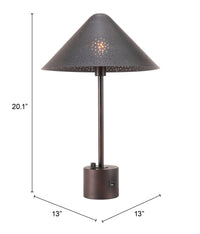 Zuo Modern Cardo Table Lamp Bronze
