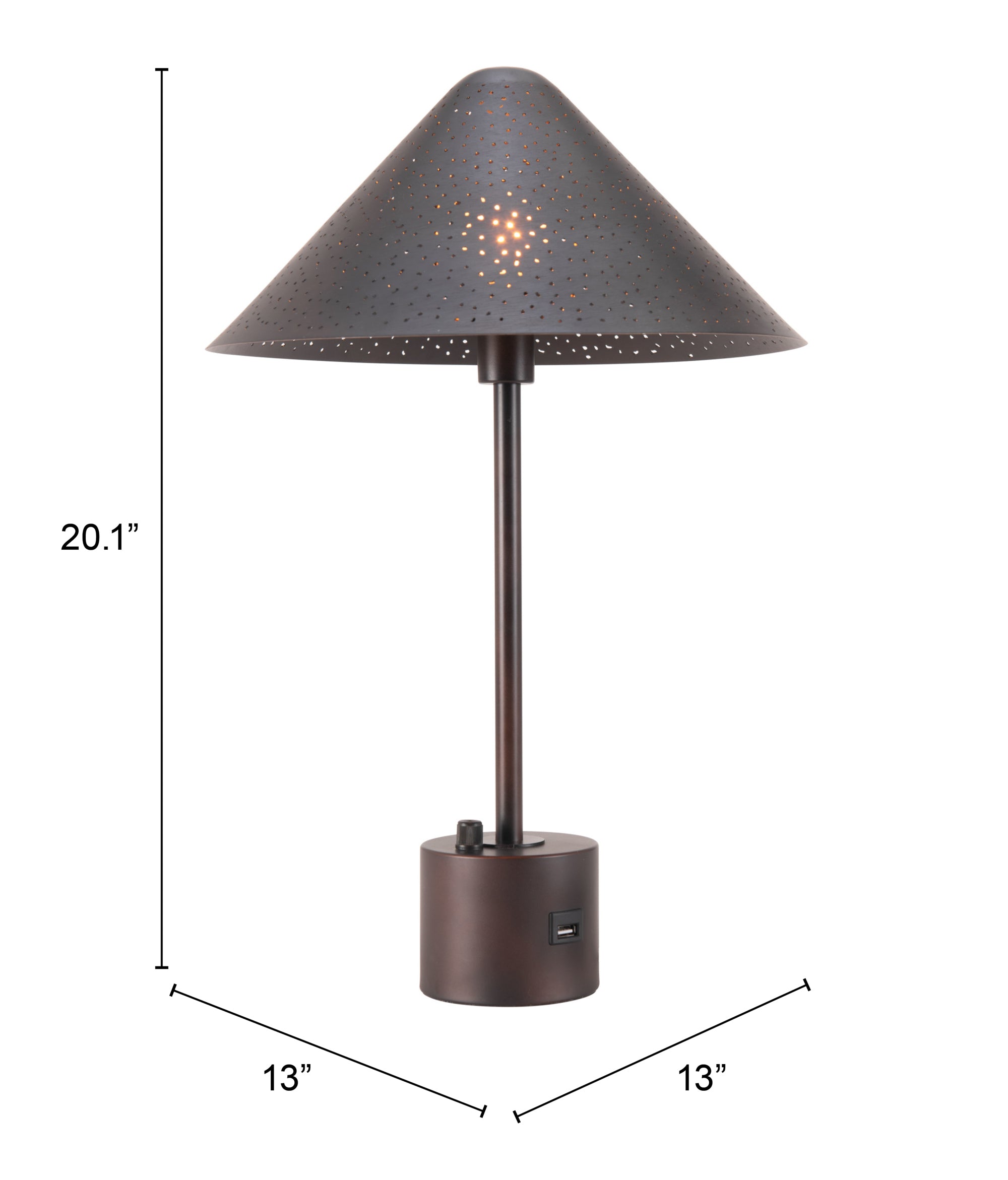 Zuo Modern Cardo Table Lamp Bronze