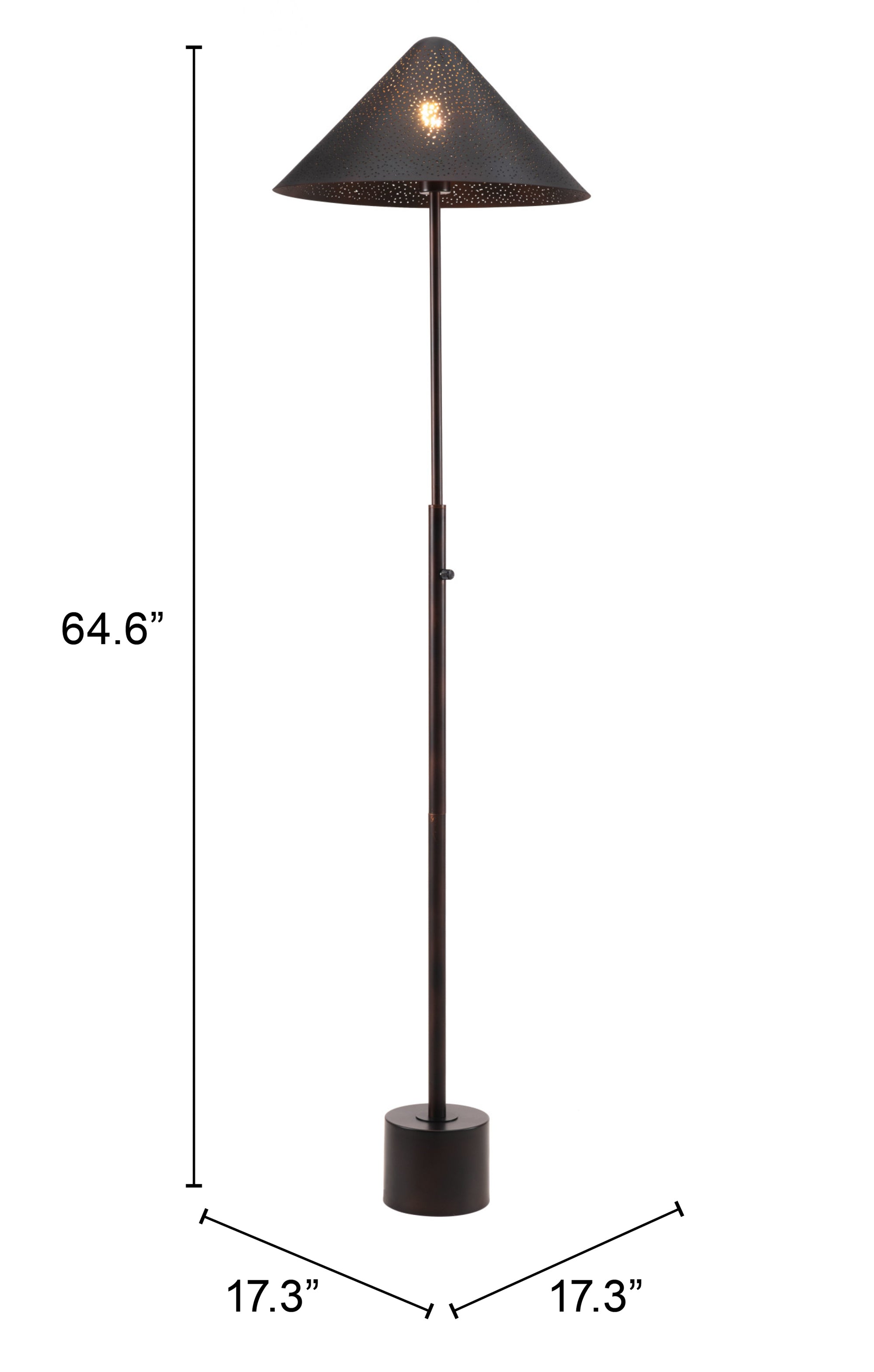 Zuo Modern Cardo Floor Lamp Bronze