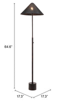 Zuo Modern Cardo Floor Lamp Bronze