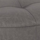 Sunpan Nilda Ottoman Camel / Vintage Charcoal Leather