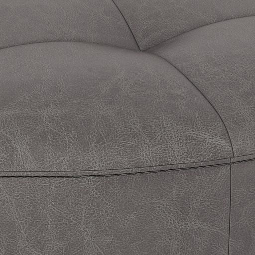 Sunpan Nilda Ottoman Camel / Vintage Charcoal Leather