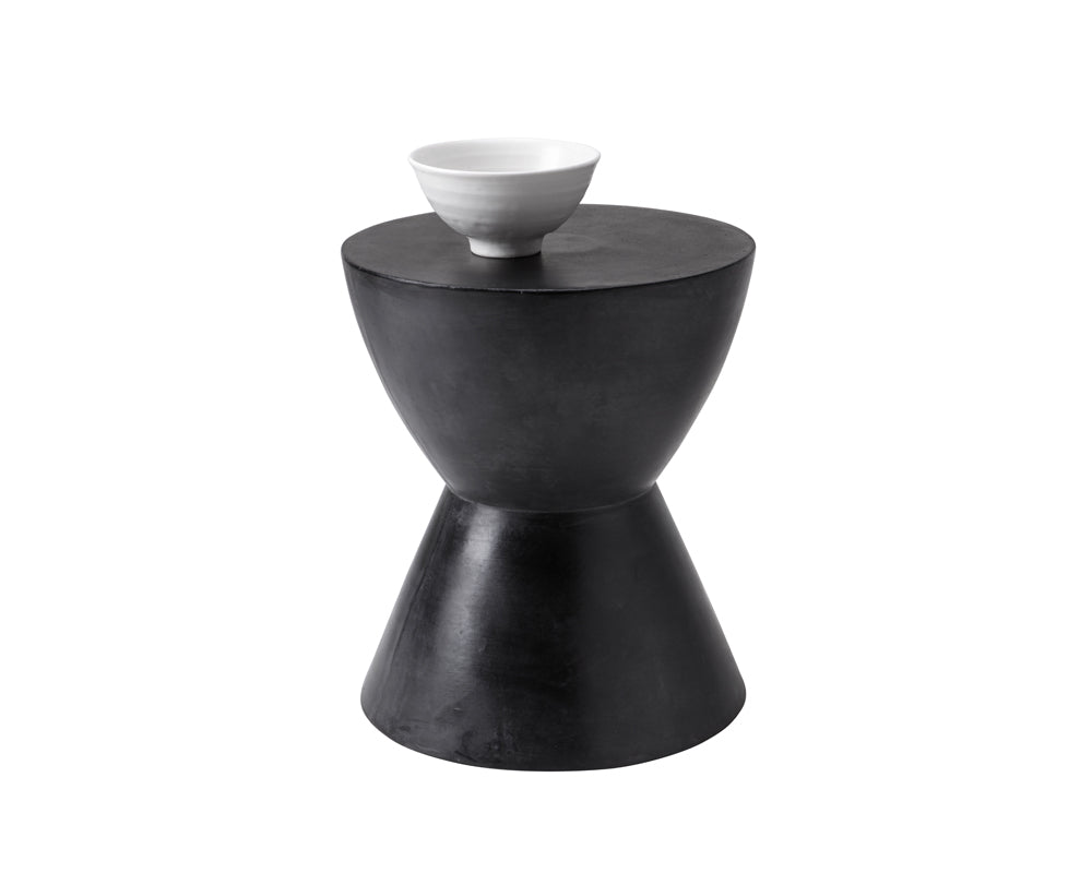 Sunpan Logan End Table - Anthracite Grey / Black / White