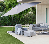 Cane-Line Hyde Luxe Tilt Parasol 118.2 x 118.2 Inches - Aluminium