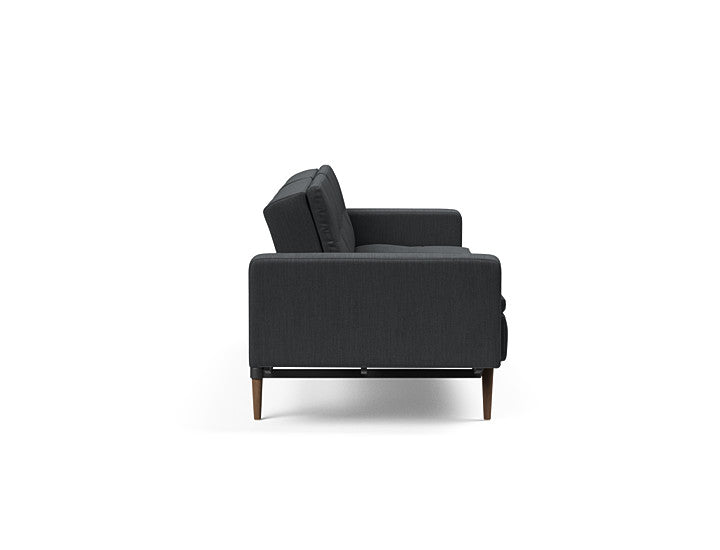 Innovation Living Dublexo Sofa With Arms in Dark Wood/Stainless Steel
