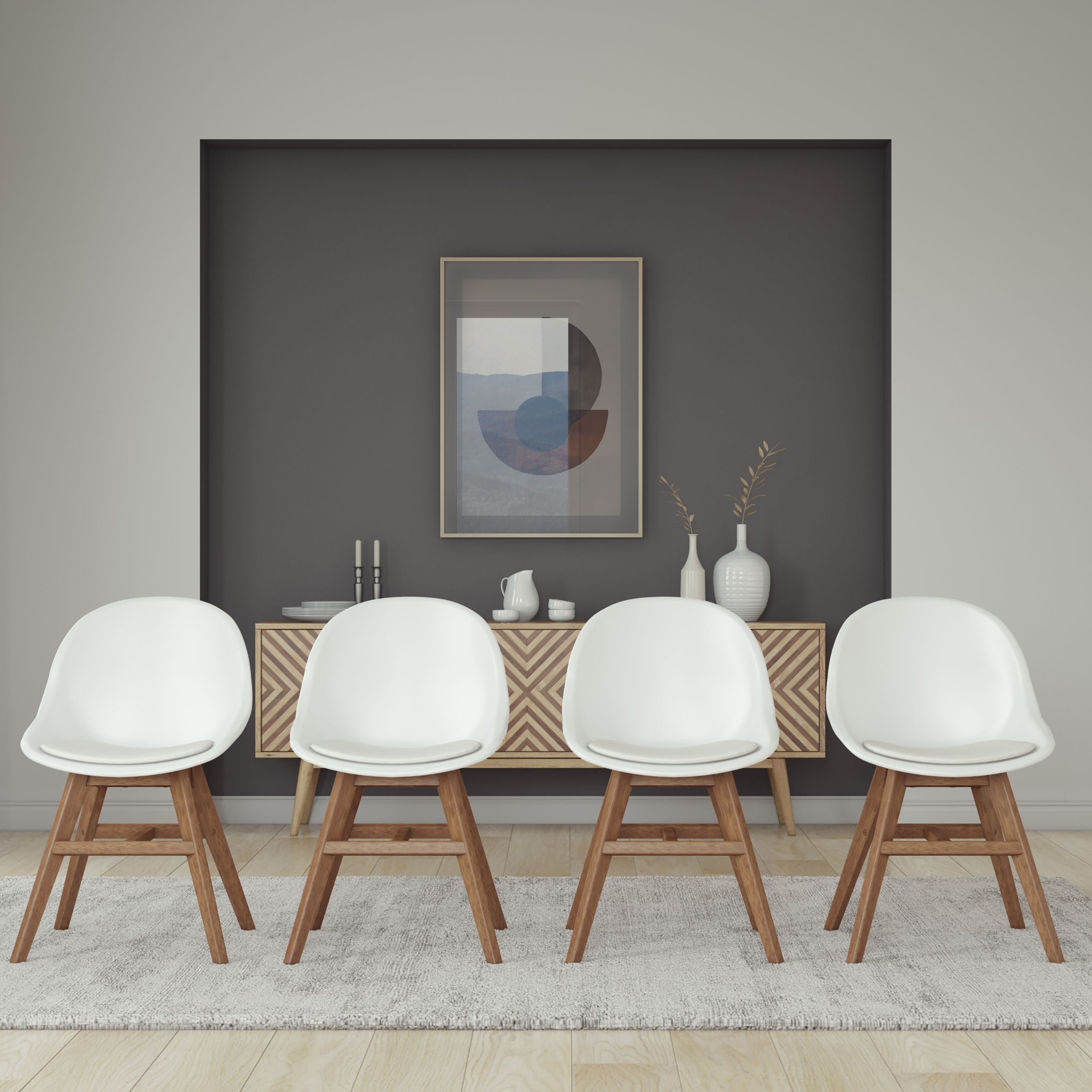 International Home Miami Amazonia 4-Piece Chairs Set | Ideal for Indoors