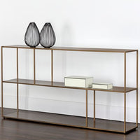 Sunpan Eiffel Low Bookcase Antique Brass in Small / Medium / Large