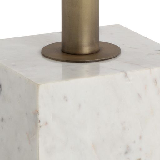 Sunpan Kata Bar Table in Grey / White Marble