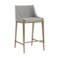 Sunpan Dionne Counter Stool in Monument Oatmeal / Monument Pebble