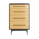 Greenington Santa Cruz 4 Drawer High Chest, Wheat