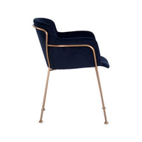 Sunpan Odesa Dining Armchair Abbington Navy / Dillon Cream