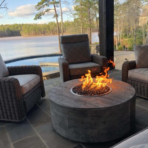 The Outdoor Plus Sequoia Wood Grain Fire Pit