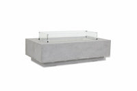 Sunset West Gravelstone Rectangular Fire Table with Glass Surround