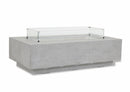 Sunset West Gravelstone Rectangular Fire Table with Glass Surround