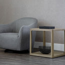Sunpan Doncaster Side Table in Black / Smoke Grey