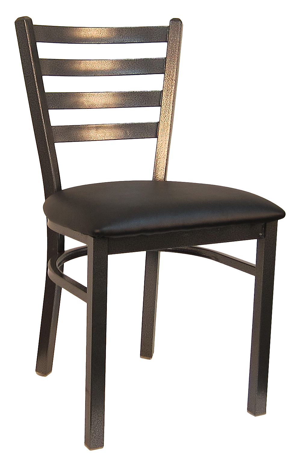 H&D Seating Ladder Back Silver Vein Finished Metal Chair - Set of 2