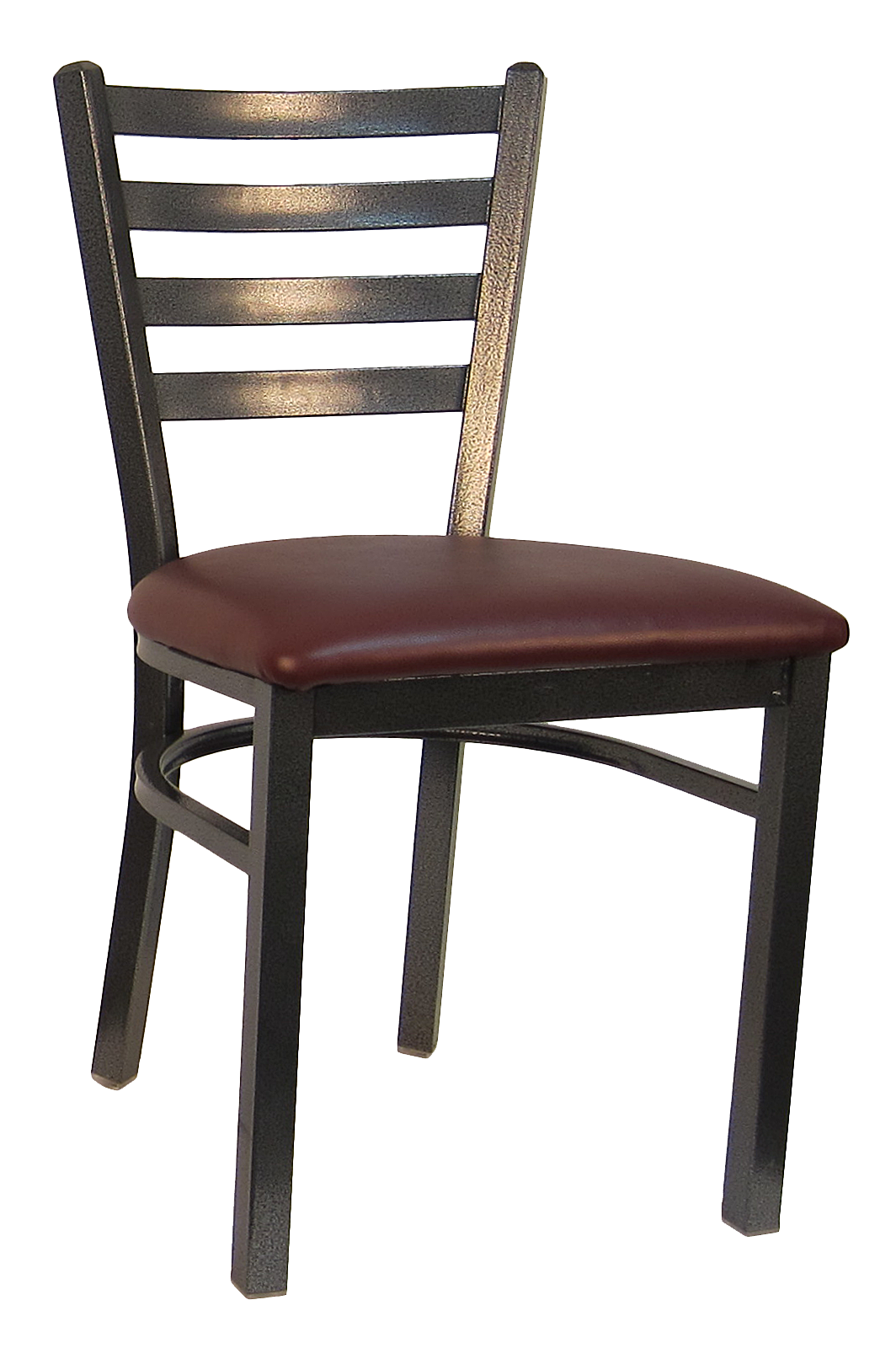 H&D Seating Ladder Back Silver Vein Finished Metal Chair - Set of 2