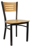 H&D Seating Index Veneer Metal Chair - Set of 2