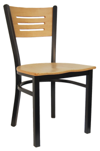 H&D Seating Index Veneer Metal Chair - Set of 2