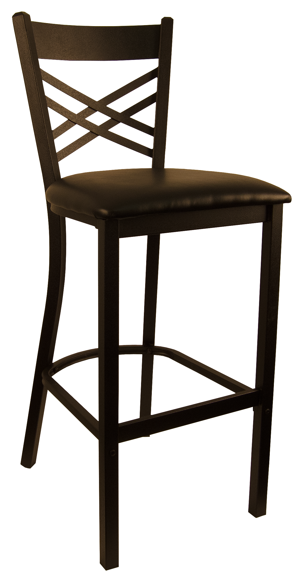 H&D Seating Cross Back Metal Barstool