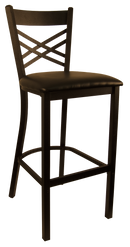 H&D Seating Cross Back Metal Barstool