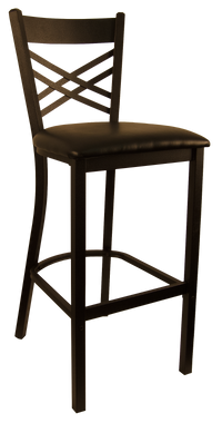 H&D Seating Cross Back Metal Barstool
