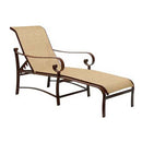Woodard Belden Sling Adjustable Chaise Lounge, Aged Teak, Augustine Alloy (Grade A), Grade A Fabric, Chaise Lounge, Aluminum, Rectangular, 4 Legs, Outdoor