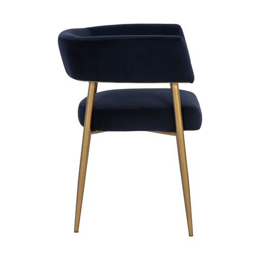 Sunpan Maestro Dining Armchair Abbington Navy / Belfast Heather Grey
