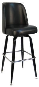 H&D Seating Single Ring Swivel Barstool with 20” wide Jumbo Seat