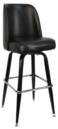 H&D Seating Single Ring Swivel Barstool with 20” wide Jumbo Seat