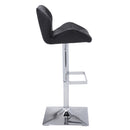 Sunpan Boulton Adjustable Stool in Graphite / Onyx / Snow